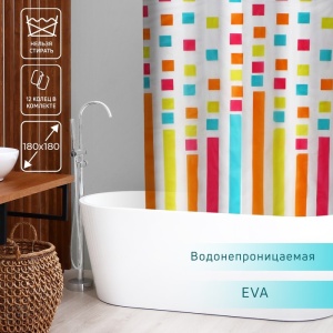 Штора для ванной EVA 180х180 см Палитра