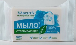 Мыло хозяйственное твердое 72% 200гр ОТБЕЛИВАЮЩЕЕ Авента