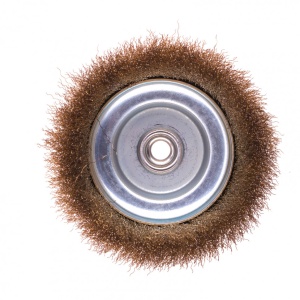 Щетка метал. д/УШМ 150мм/М14 латун. витая  чашка/ MATRIX