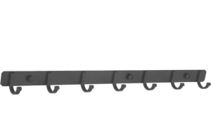 Полотенцедержатель  LEDEME  7 крючков алюминиевая  черная 