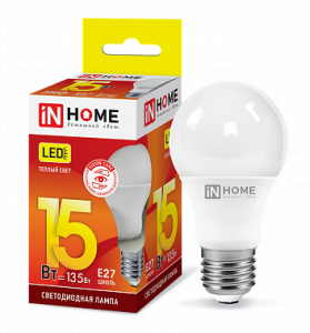Лампа  LED-А60-VC 15Вт 3000К Е27 IN HOME