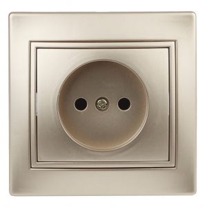Розетка Intro Plano с/п 1пол 16А шампань 1-201-04