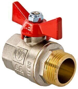 Кран шаровый ВАЛТЕК 1" бабочка ВР-НР 