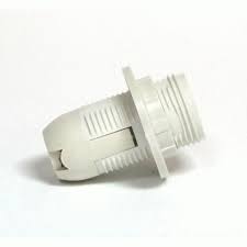 Патрон Е14 с кольцом белый (люстровый)