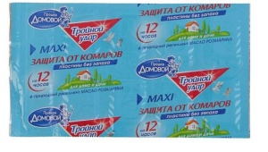 Пластины от комаров Домовой Прошка ТРОЙНОЙ УДАР 10шт