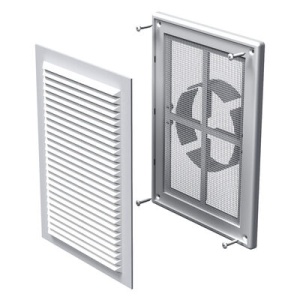 Решетка вентиляционная ДВ 180х250см с сеткой, пластик