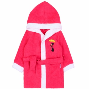 Халат дев. махра на запах SS6022 рост 128 (ЧЗ)