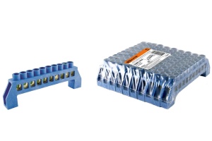 Шина "N" нулевая в изоляторе на DIN-рейку 8х12мм 10групп 