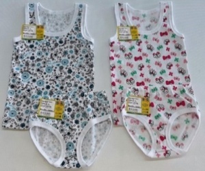 Комплект дев. (майка+трусы) наб. 1407/1406 р.30 (ЧЗ) 