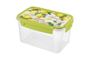 Контейнер д/продуктов 1,5л прямоуг. Lock&Ok  декор Бытпласт