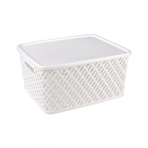 Корзина Плетенка с крышкой 350х290х175мм Башпласт