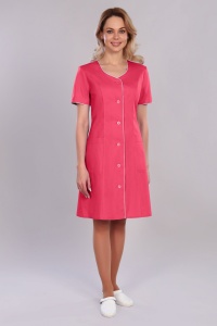Халат мед.жен.32ТСК цв.фуксия.,кор.рук., р.50/164 (ЧЗ)