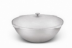 Казан алюм литой для плова 22,0л TM KUKMARA алюм/крышка 1/2