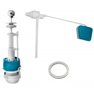 Арматура для бачка боковая подводка, шток хром 