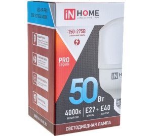Лампа  LED-HP-PRO 50Вт Е27/Е40 4000К IN HOME
