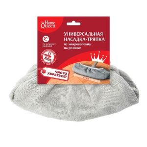 Насадка-тряпка универсальная микрофибра 31*15см на резинке HomeQueen 1/10