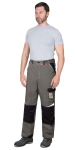 Брюки СИРИУС-Каспий оликовый/черн/песоч. (тк.Родос) р.88-92/182-188(ЧЗ)