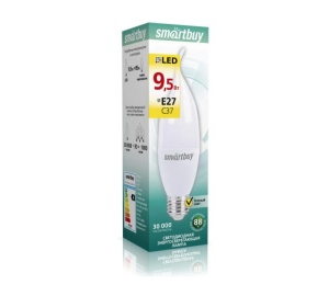 Лампа LED-свеча С37-9,5Вт 4000 Е27 Smartbuy