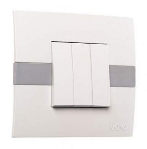 Выключатель Eco с/п 3 кл 10А бел/серый  101-010201-114