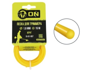Леска для триммера "круг" 1,6мм 15м 15-01-007
