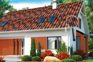 Шиферная черепица Teamlit красно-коричневая 0,98х1,75м п-120 шт