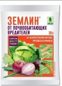 Средство от почвообитающих вредителей ЗЕМЛИН 30гр пакет (100)