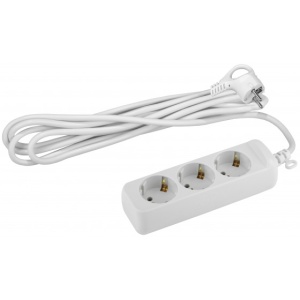 Удлинитель 10-3e1,5m 3гн 1,5м з/к 3х0,75 10А LINZO