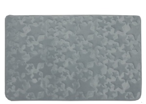 Коврик для ванны ПВХ 50х80 см FRESH звезды,серый 1/1