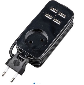 Удлинитель S-CT1-1,5U 1,5м 1гн 10А 4USB(2,1А)
