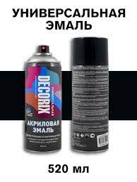 Эмаль аэрозольная для мангалов и печей +800 черный DECORIX 520мл 