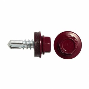 Саморез кровельный 5,5х19 RAL 3005 (винно-красный)  