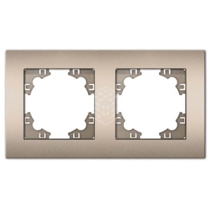 Рамка Афина двухместная шампань А0044-Br