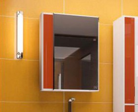 Зеркало-шкаф Жасмин 60, оранжевый
