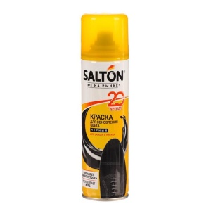 Краска для обуви из замши,нубука,велюра 250мл черная SALTON 1/12