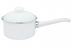 Кастрюля эмалированная 1,0 л без рисунка 1/6 