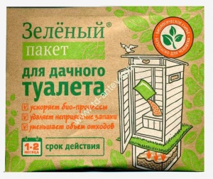 Средство д/дачного туалета 30гр Зеленый пакет Доктор Робик