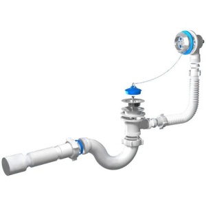 Обвязка для ванны АНИ S-образный с гофрированной трубой 1В