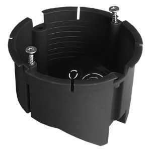 Коробка ПП 150165 с/у черная установочная с винтами 68х50  