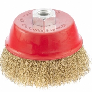 Щетка металлическая д/УШМ 100мм/М14 чашка витая латун