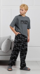 Костюм для мальчика (футболка+брюки) Экипаж-1 рост 140 (ЧЗ)