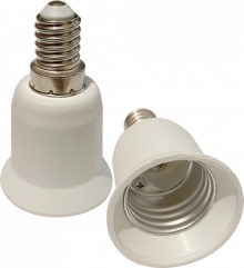 Переходник Прогресс Е14-Е27 пластик