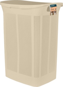Корзина д/белья 50л Keeplex Вязь с откидной крышкой  П/Р