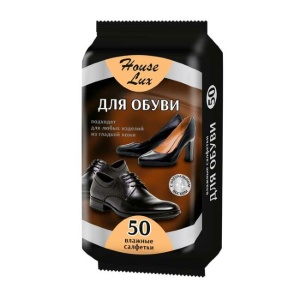 Салфетки влажные House Lux №50 для обуви гладкой кожи по 26