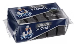 Губка для посуды TURBOMAG BLACK 5штук 1/45