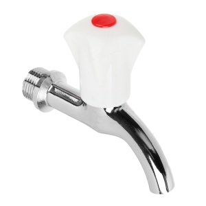 Кран водоразборный короткий излив,ручка пластик ,1/2,