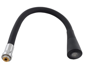 Излив гибкий цветной силик. с 2- режим насадкой ЧЁРНЫЙ №6 (Русант)