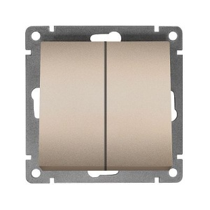 Выключатель Афина 2 кл шампань А0023-Br