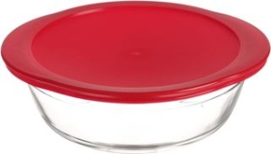 Кастрюля стеклянная 1,45л Borcam пластиковая  крышка