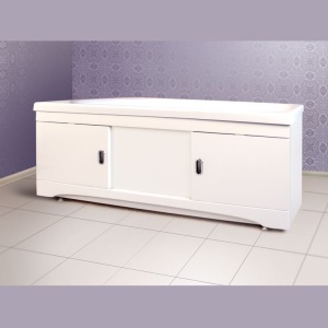 Экран для ванны 1,7м МДФ Белый с Зеленым 