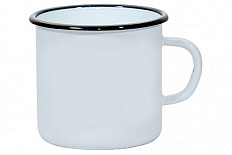 Кружка эмалированная 0,4 л СВЕТЛАЯ без рисунка